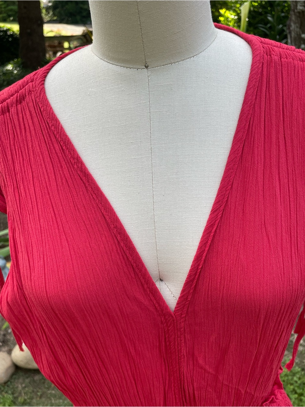 Max Studio Red V-Neck Maxi Dress - Picture 4 of 7